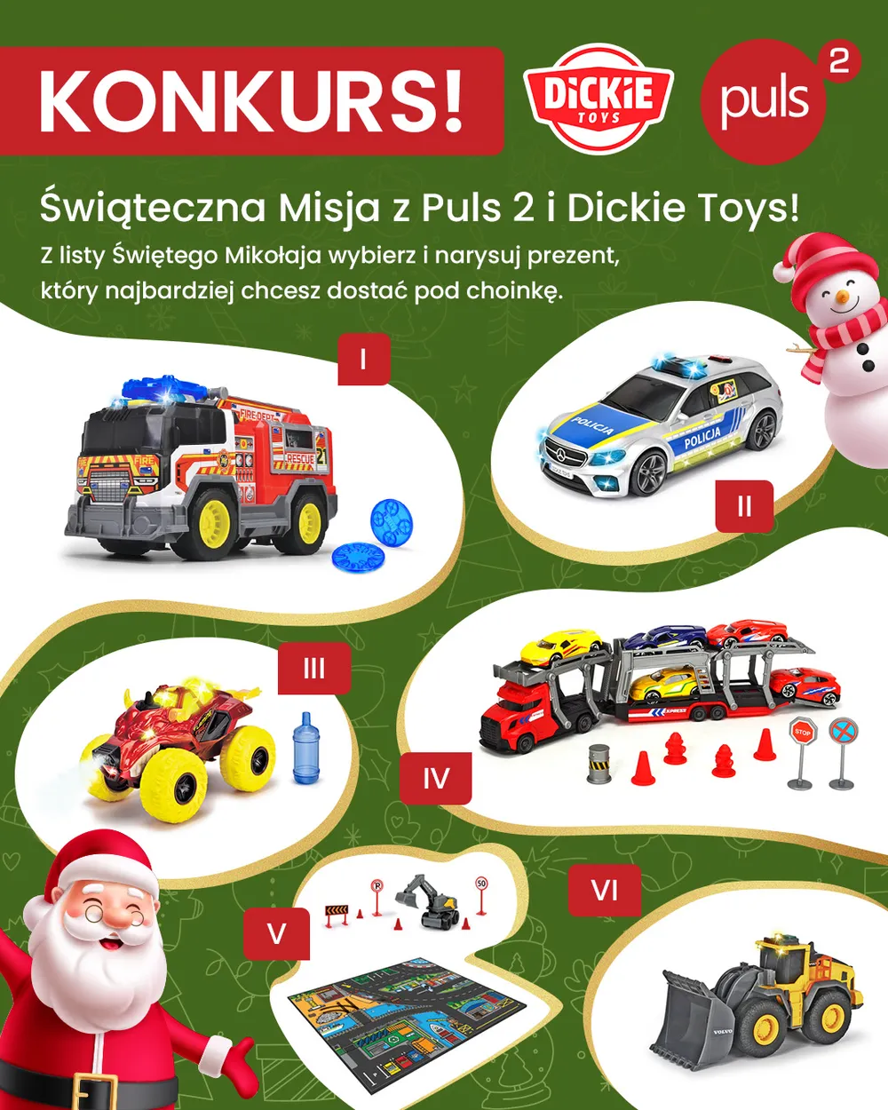 Regulamin konkursu  – „Świąteczna Misja z Puls 2 i Dickie Toys!”
